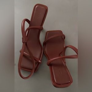 Hanifa chocolate sandals